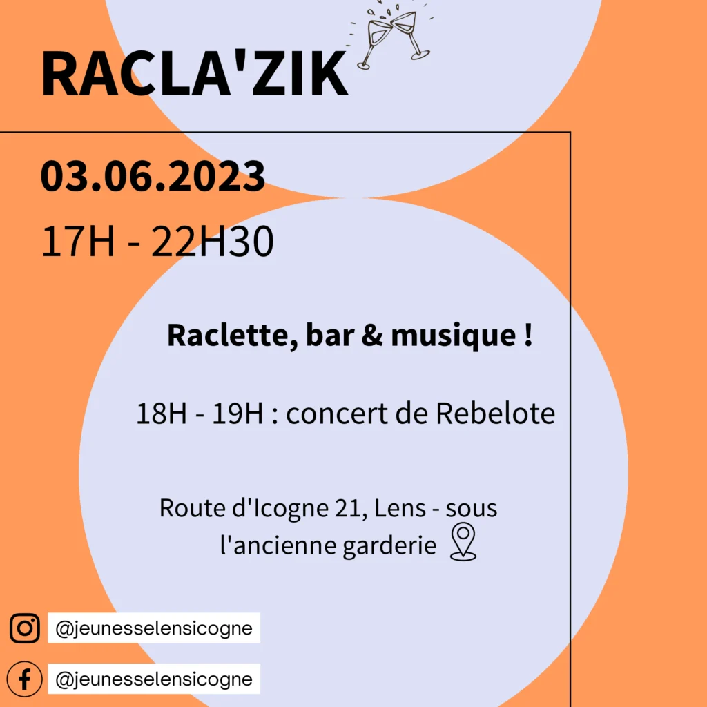 Le raclazik fais son grand retour en 2023. Rejoignez la jeunesse de Lens le 3 Juin 2023